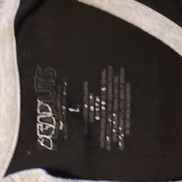 Peanuts Halloween Raglan T-shirt Snoopy Dracula Woodstock Witch Full Moon Large - Picture 2 of 7